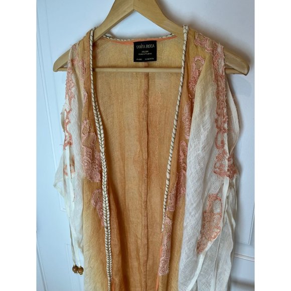 Orange and Cream Scarf Wrap - Picture 10 of 16